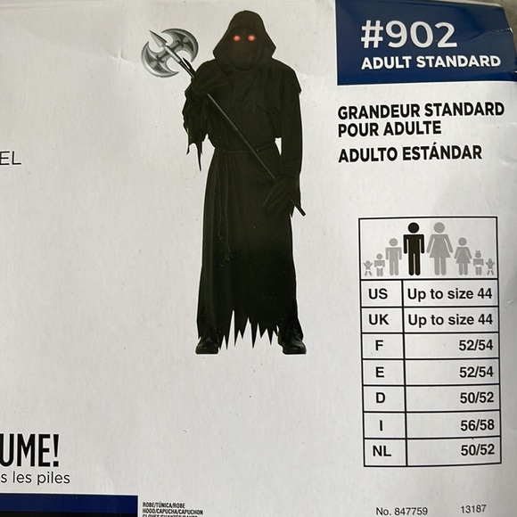 Glaring Reaper Light Up Adult Costume! New! - Picture 4 of 6